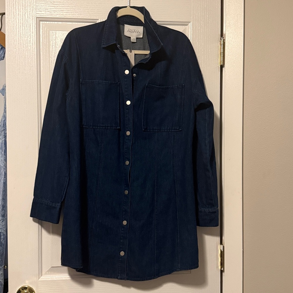 Anthopolgie Mare Mare Dark wash denim mini dress